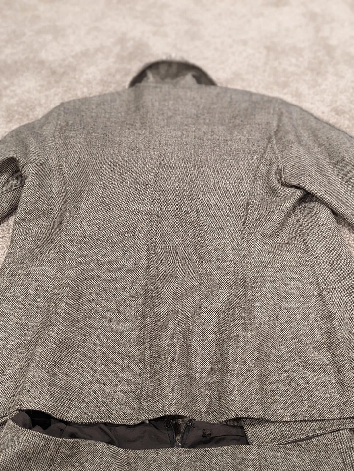 Abrigo de traje marrón Anne Klein, traje de cachemir mezcla de lana, abrigo de traje marrón formal Foto 4 de 4