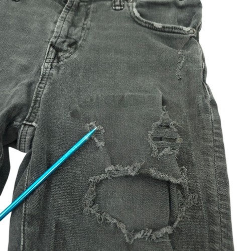 American Eagle Jeans Airflex+ READ Black Men Size 30 x 30 Distressed Slim Skinny - Picture 4 of 16