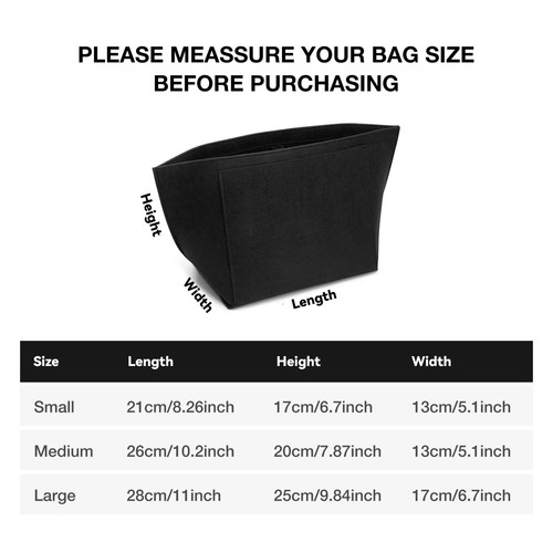Felt Liner Insert Bag for Longchamp Handbag Makeup Travel Purse Organizer - Picture 4 of 18