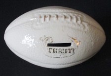 Early 20th Century Football Bank Sherwood Brothers New Brighton Pottery PA