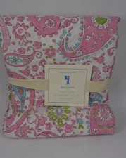 Pottery Barn Kids Brooklyn Paisley Flower Duvet Cover Percale Twin Pink #53