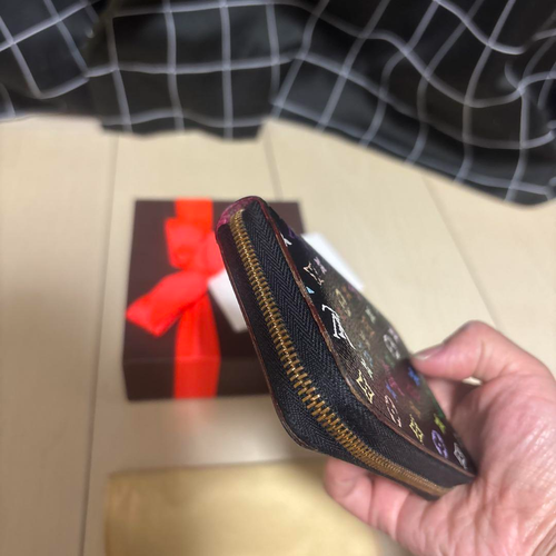 Louis Vuitton Zippy Coin Purse M93740 Black Grenade Pink w/ Multi Color Monogram - 第 6/17 張圖片