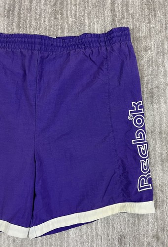 Reebok Swim Trunks Mens XL Purple White Mesh Lined Elastic Waist Drawstring - Picture 2 of 10