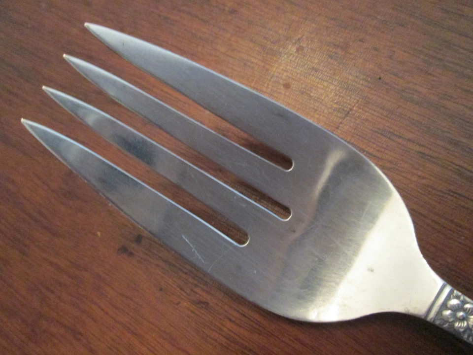 ¡TENEDOR DE CARNE! Placa de plata vintage PLATA NACIONAL: patrón de inauguración: ¡ENCANTADOR! Foto 2 de 4