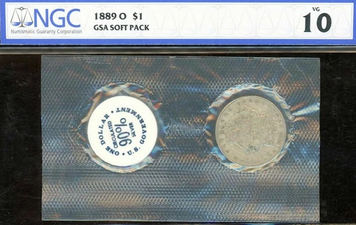 1889-O Morgan Silver Dollar NGC VG10 Rare Date GSA Soft Pack