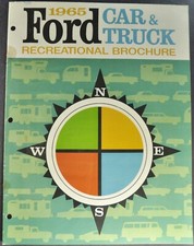 1965 Ford RV Brochure Mustang Galaxie Falcon Thunderbird Wagon Pickup Truck 65