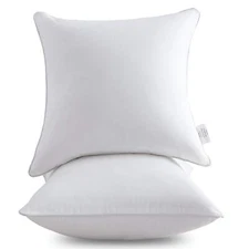 18 x 18 Pillow Inserts Set of 2 - Throw Pillow Inserts with 100% Cotton Cover...