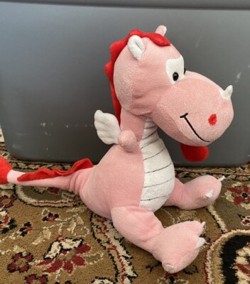 10” Pink Dragon Animal Adventure Pink Red Heart Valentines Day