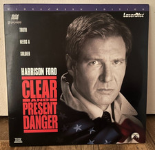 CLEAR AND PRESENT DANGER Widescreen Edition Laserdisc Movie Harrison Ford THX LD