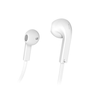 Hama In-Ear-Kopfhörer Advance Handy Headset Mikrofon Flachband Kabel 3,5mm Weiß