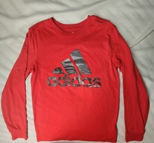 Pre owned Adidas Boy Youth Size 10/12 Red Sweater Medium Regular Fit