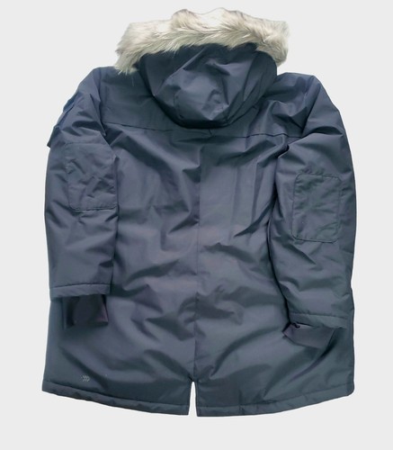 Men's All In Motion Winter Parka Jacket Faux Fur Hooded Black Size XXL NWT - Picture 3 of 13