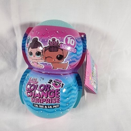 L.O.L Surprise! Doll Color Change 2-in-1 Lil Sis And Lil Pet 10 Surprises NEW