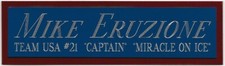 MIKE ERUZIONE USA MIRACLE ON ICE NAMEPLATE FOR AUTOGRAPHED Signed HOCKEY JERSEY