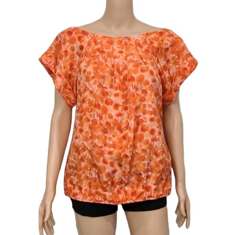 Débardeur Drapé BANANA REPUBLIC Femme - Taille L - Orange - Stretch Crêpe - Neuf Avec étiquettes