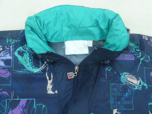 Jeantex Vintage 80s 1/4 Zip Windbreaker Jacket Mens Medium