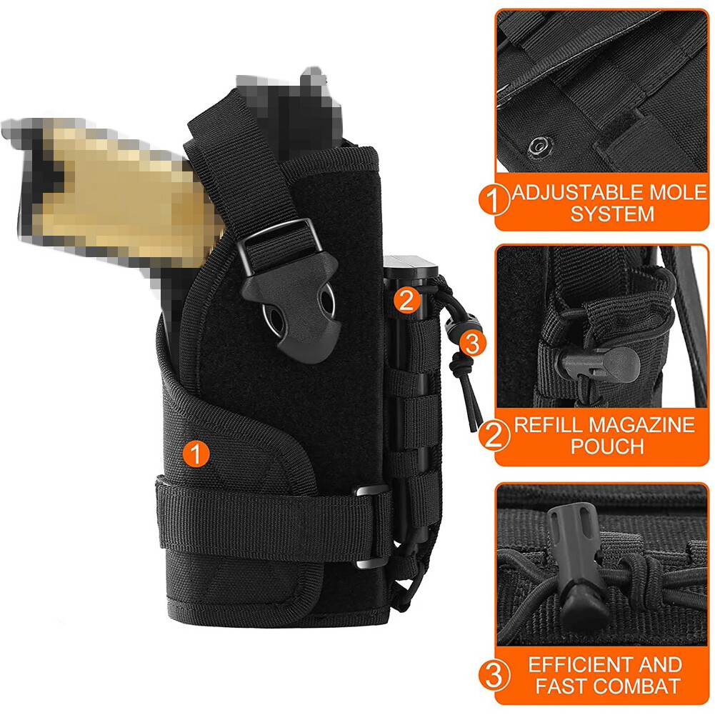 Tactical Gun Holster Molle Modular Belt Pistol Holster and 9mm
