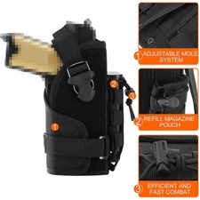 Tactical Gun Holster Molle Modular Belt Pistol Holster and 9mm Magazine Pouch