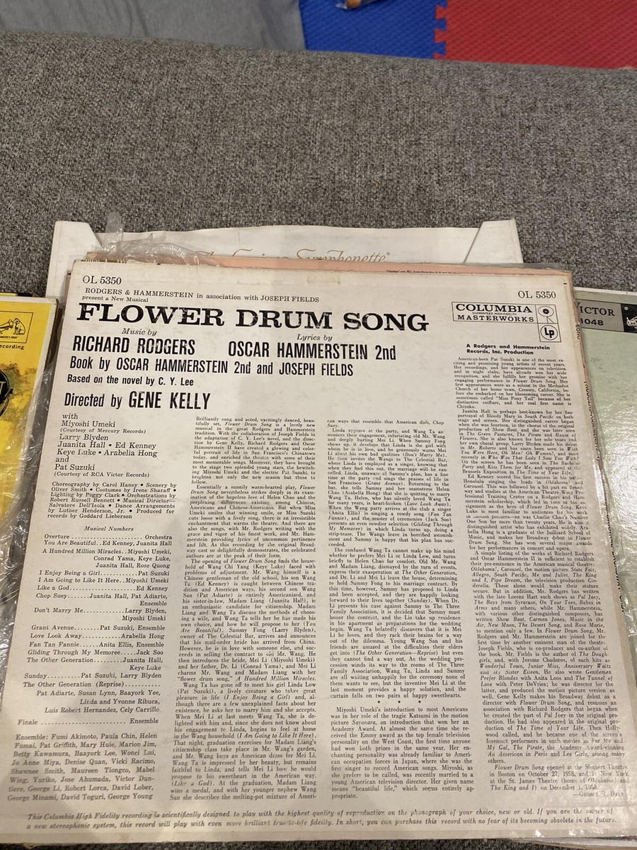 Flower Drum Song LP 1958 Original Vinyl Album - Rodgers And