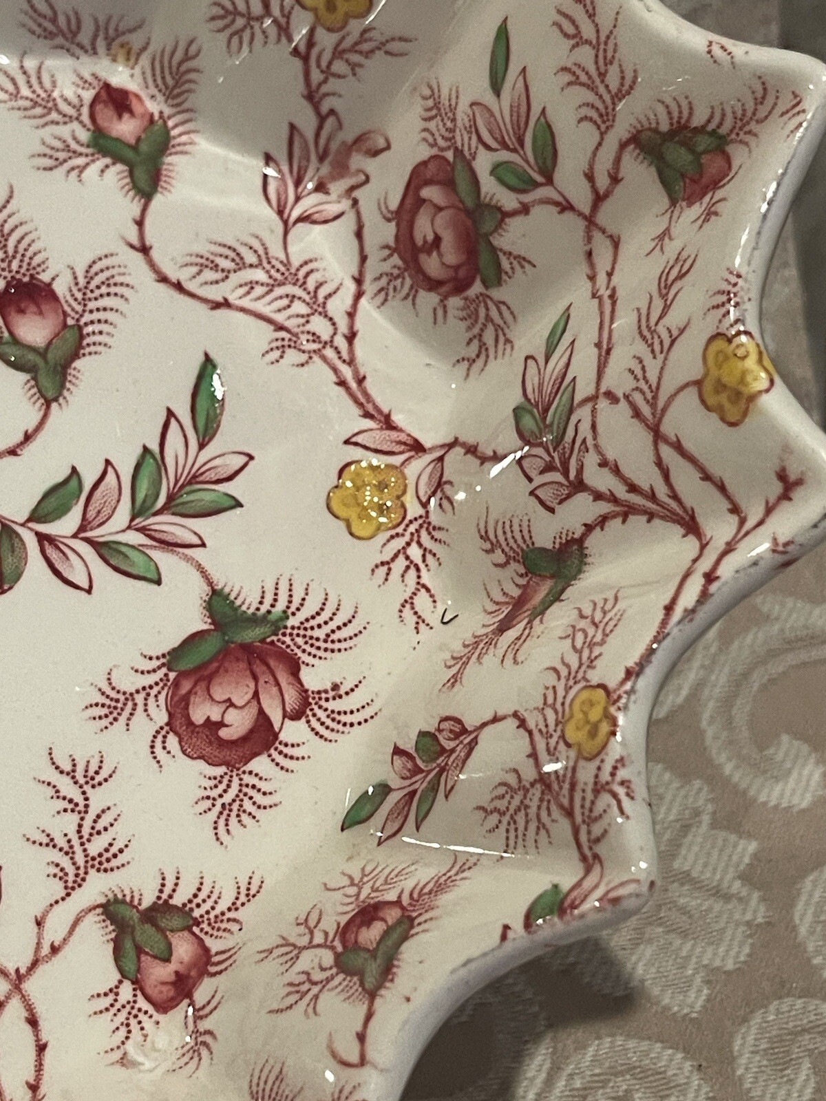 Copeland Spode Rosebud Chintz Serving Planter Dish Made In England