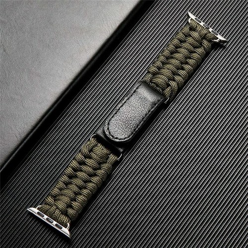 Outdoors Survival Rope Strap Apple Watch Band 44mm 42mm 40mm 38mm Woven Paracord - Picture 2 of 29