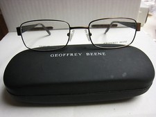 GEOFFREY BEENE EYEGLASS FRAMES Style REPRESENTATIVE in BROWN 52-19-140 W/ Case