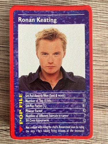 Top Trumps Smash Hits Pop Stars 2001 Winning Moves Pick Your Own Music Card RC - Picture 3 of 18