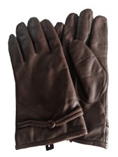 Women's Love Knot Leather Gloves Women's, Brown, XL.
