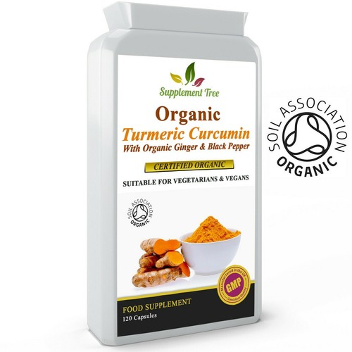 ORGANIC Turmeric Curcumin, Ginger and Black Pepper 120 Capsules High