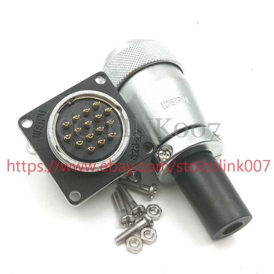 WEIPU WS28 16 pin Aviation Connector, Bulkhead Panel Mount LED Electric Plug - Image 4 of 4