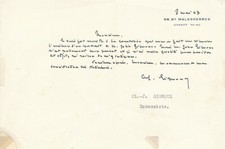 Claude-Joseph GIGNOUX économiste lettre autographe signée généalogie