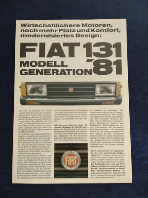 FIAT 131 Prospekt 1981 Panorama, Super , CL