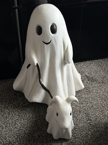 Tk Maxx Homesence Giant Ghost Walking With Dog | eBay UK