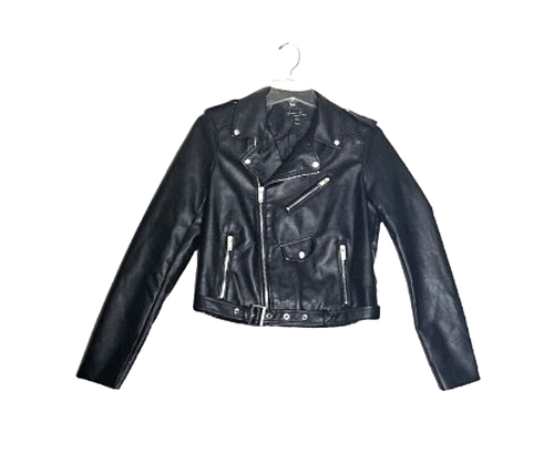 Giacca Moto LOVE TREE Nera Ecopelle Tg Med Vegan Biker Punk - Foto 3 di 7