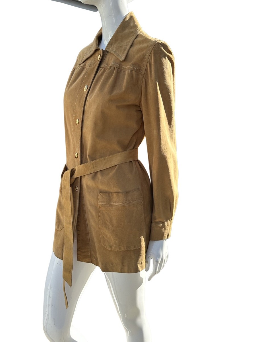 Vintage 70s CELINE suede leather jacket safary style mini Vintage 70s CELINE suede leather jacket safary style mini