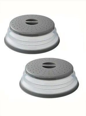 2 Pack Phantom Chef Foldable Microwave Plate Covers Collapsible Splatter Shields