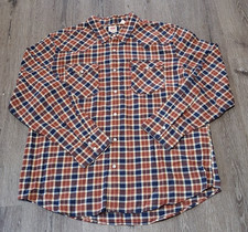 LEVI'S Men's Long Sleeve Snap Front Plaid Western Shirt - Size XL - NWT