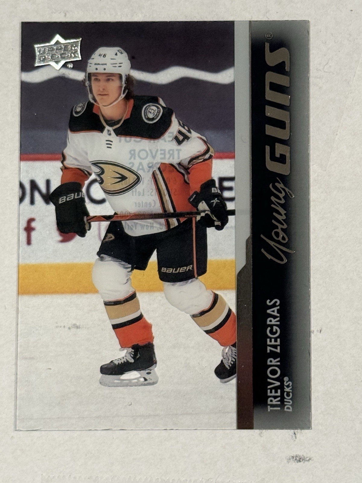 2021-22 UD Upper Deck Series 1 Trevor Zegras Clear Cut Young Guns #232