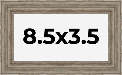 8.5x3.5 Frame Gray Barnwood Picture Frame Photo Frame UV Acrylic, Acid Free
