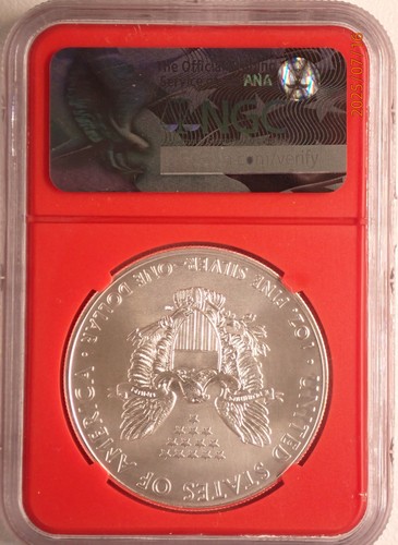 2017 SILVER AMERICAN EAGLE $1 US NGC MS70 FIRST DAY OF ISSUE FDOI RED CORE - Picture 2 of 2