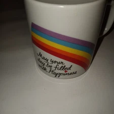 1984 Vintage Avon Easter May Your Day Be Filled With Happiness Rainbow Mug