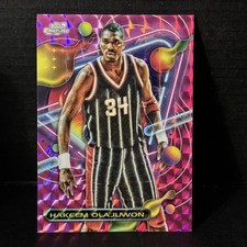 2023-24 Topps Cosmic Chrome Hakeem Olajuwon #47 Pink Galaxy Refractor