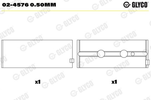 KURBELWELLENLAGER H1020/5 0.50mm FÜR FIAT F1AE3481D/F1AGL411D/F1AE0481N 2.3L UAZ - Picture 6 of 11
