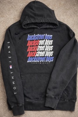 Vintage 90s Tommy Jeans Backstreet Boys  Fleece Hoodie Pullover Graphic Size M