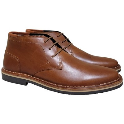Steve Madden Men Harken Chukka Ankle Boots Size US 8M Cognac Brown Leather