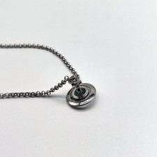 Vivienne Westwood Tiny Green Orb Necklace Pendant No Relief Pre-owned