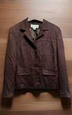 Norton McNaughton Hudson Blazer Women s 10 Brown Faux Pockets Button Up Vtg 90s