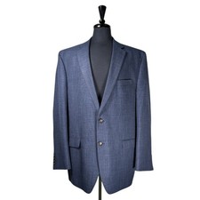 Chaps Ralph Lauren Mens 46L Blazer Sport Coat Blue 2 Button Lined Jacket