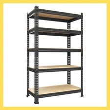 PrimeZone Storage Shelves 5 Tier Adjustable Garage Storage Shelving