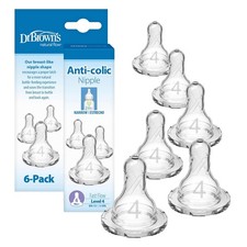 Dr. Brown's Original Nipple, Level 4 9m , 6 Count